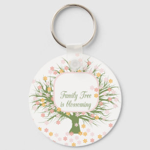 Blossoming Family Tree Key Ring