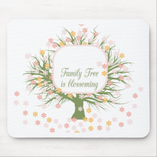 Blossoming Family Tree Mouse Mat