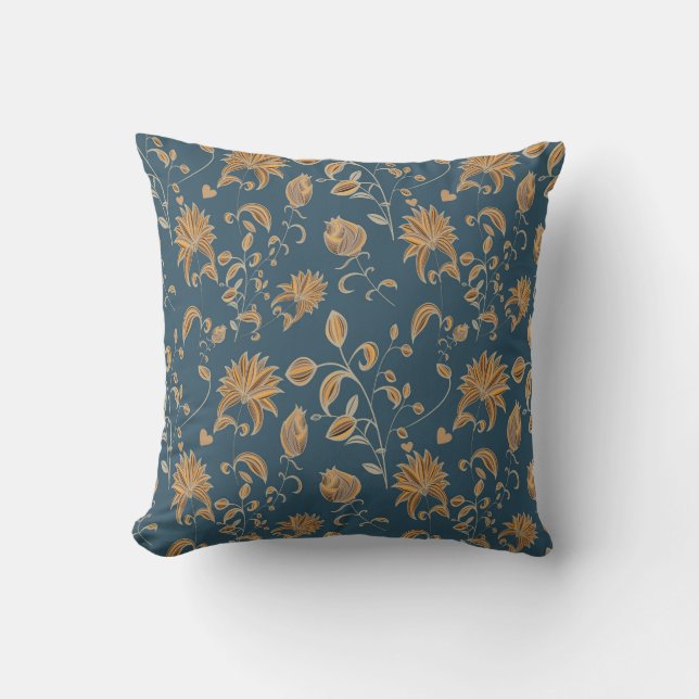 Blossoming Flora patterns Cushion (Front)