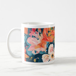 Blossoming Floral Digital Art Collection Coffee Mug
