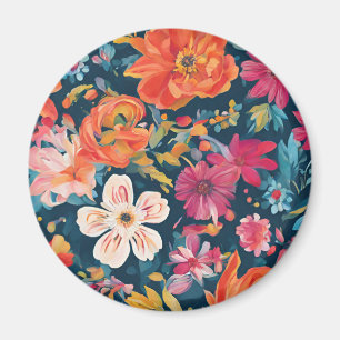 Blossoming Floral Digital Art Collection Magnet