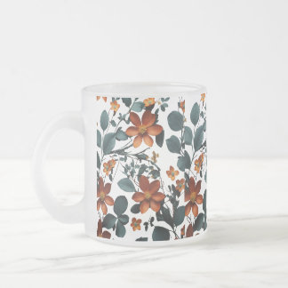 Blossoming Frosted Glass Mug - 10 oz