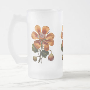 Blossoming Frosted Glass Mug - 16 oz