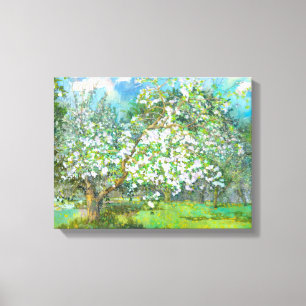 Blossoming garden canvas print