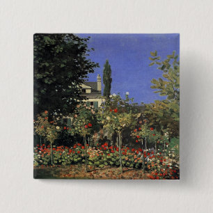 Blossoming Garden In Sainte Adresse - Claude Monet 15 Cm Square Badge