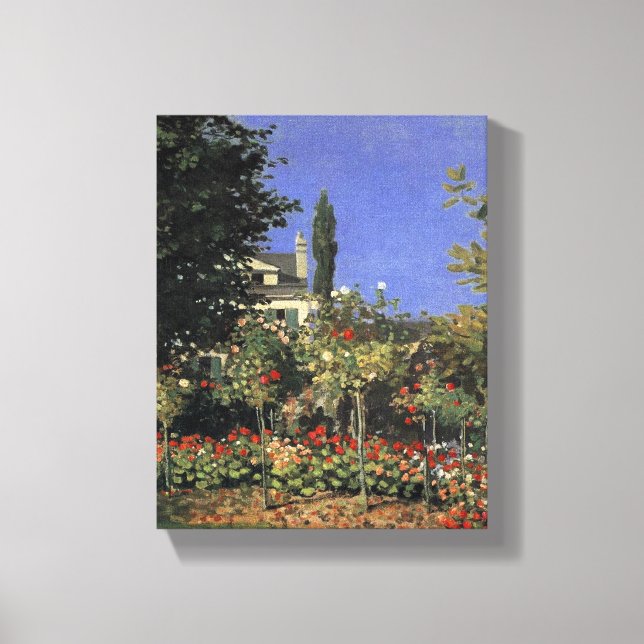 Blossoming Garden In Sainte Adresse - Claude Monet Canvas Print (Front)