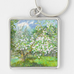 Blossoming garden key ring