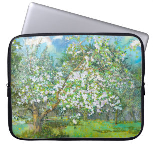 Blossoming garden laptop sleeve