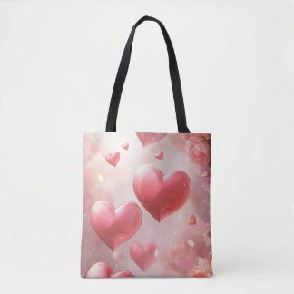 Blossoming Hearts of Love Tote Bag