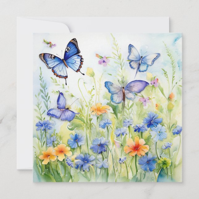 Blossoming Joy: Enchanted Garden Birthday Card (Front)