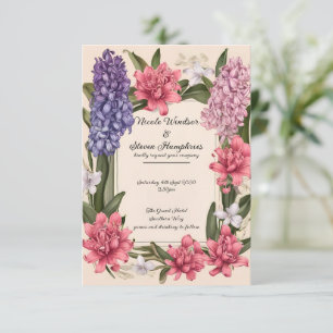 Blossoming Love: Elegant Floral Wedding Invitation