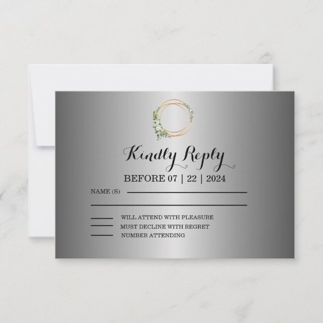 Blossoming Love: RSVP Card (Front)