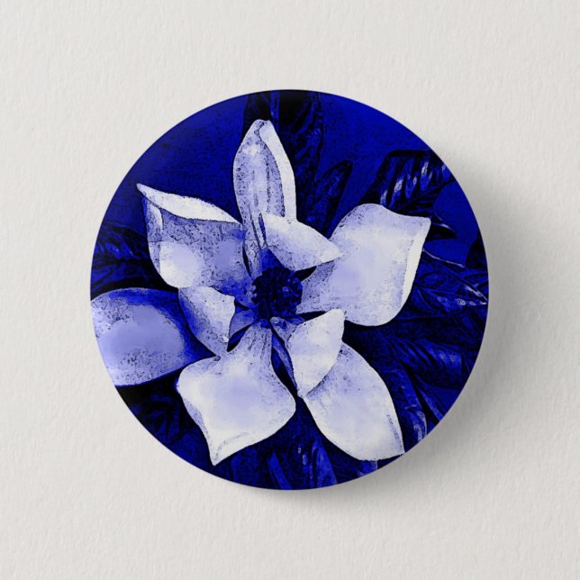 Blossoming Magnolia 6 Cm Round Badge (Front)