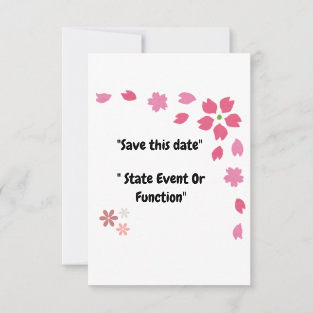 "Blossoming Moments – Customisable Save The Date (Front)