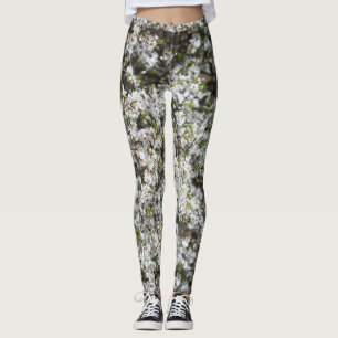 Blossoming of cherry tree leggings