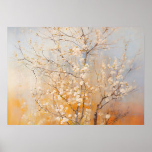 Blossoming Plum Tree  Poster