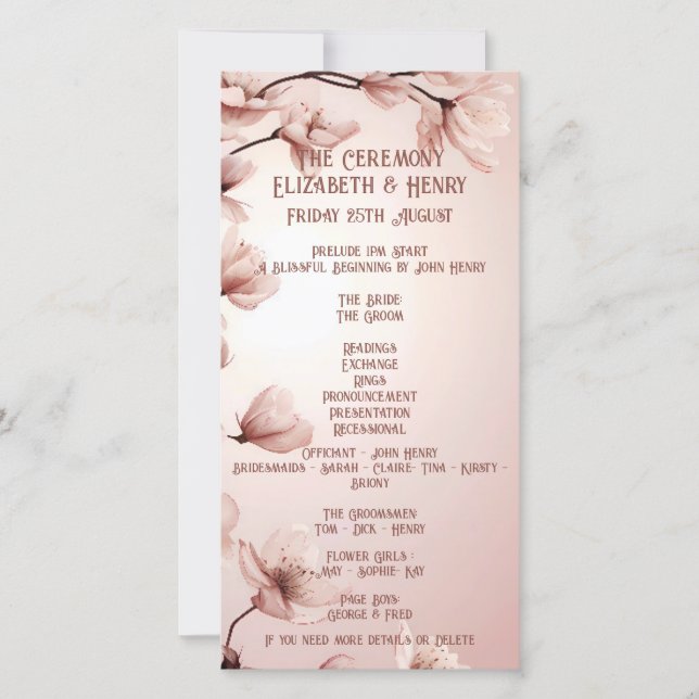 Blossoming Romance: A Full Floral Wedding Theme (Front)