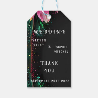 Blossoming Romance: A Full Floral Wedding Theme Gift Tags