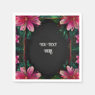 Blossoming Romance: A Full Floral Wedding Theme Napkin