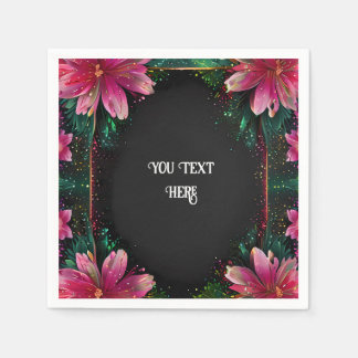 Blossoming Romance: A Full Floral Wedding Theme   Napkin