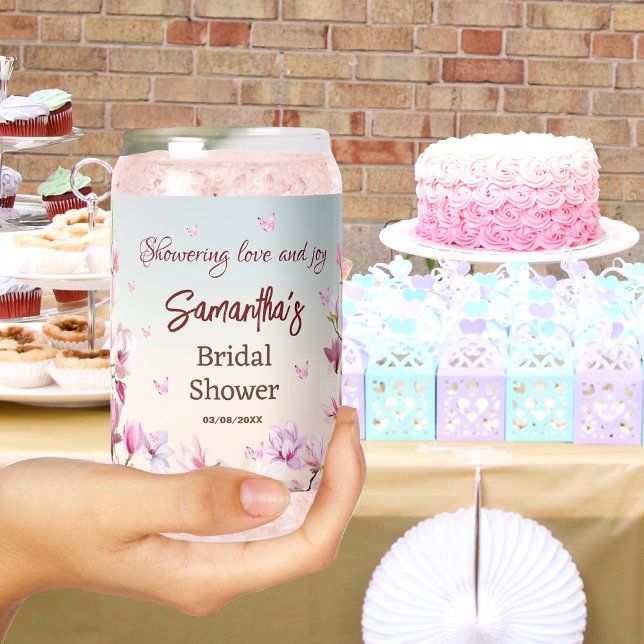 Blossoming Romance - Bridal Shower Can Glass (Creator Uploaded)
