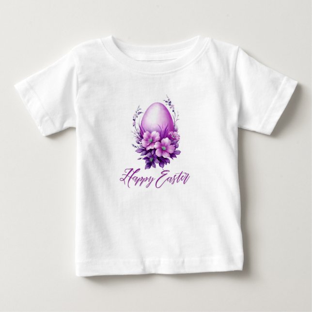 Blossoming Rose Easter Egg Baby T-Shirt (Front)