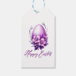 Blossoming Rose Easter Egg Gift Tags