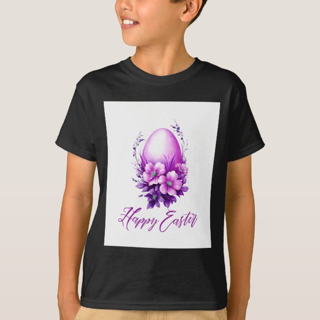 Blossoming rose easter egg t shirt  (Front)