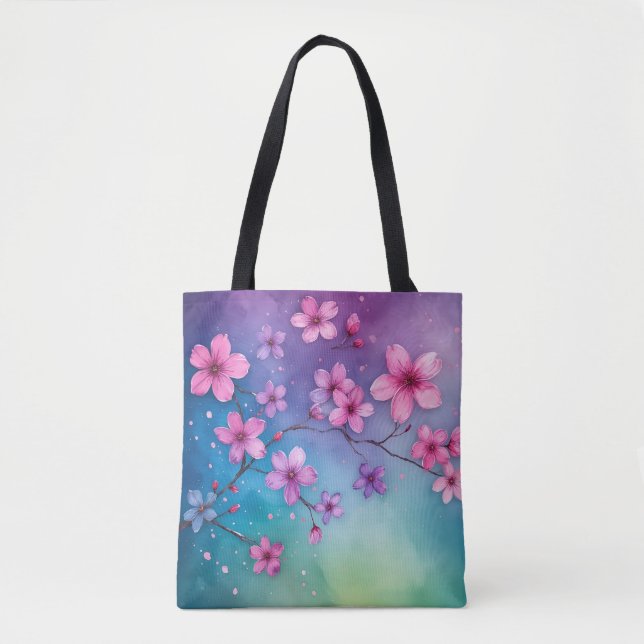 Blossoming Sakura Rainbow Tote (Front)