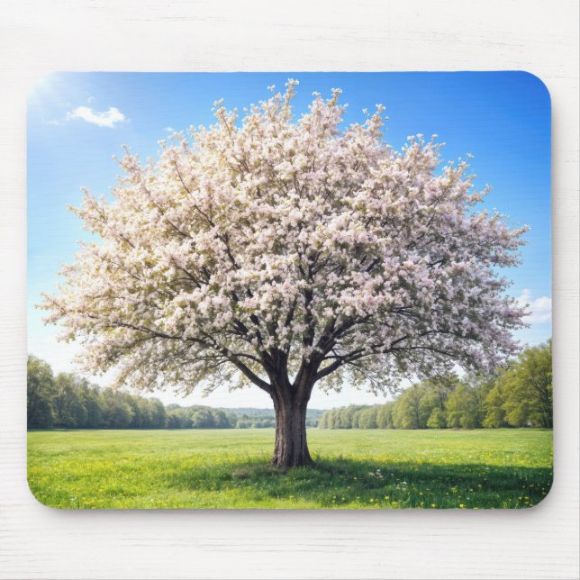 Blossoming Spring Apple Tree Mouse Mat (Front)