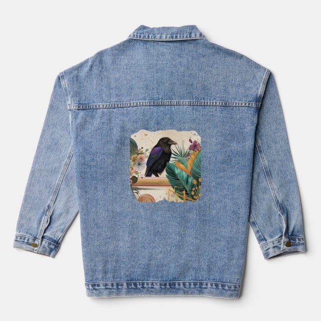 BlossomRaven in the jungle Denim Jacket (Back)