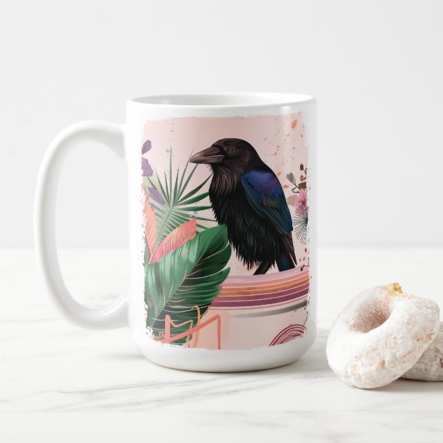 BlossomRaven in Tropical Garden Coffee Mug (With Donut)