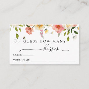 Blossoms and Bees Guess How Many Kisses  Enclosure Card