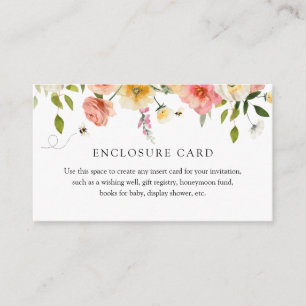 Blossoms and Honey Shower Enclosure Card