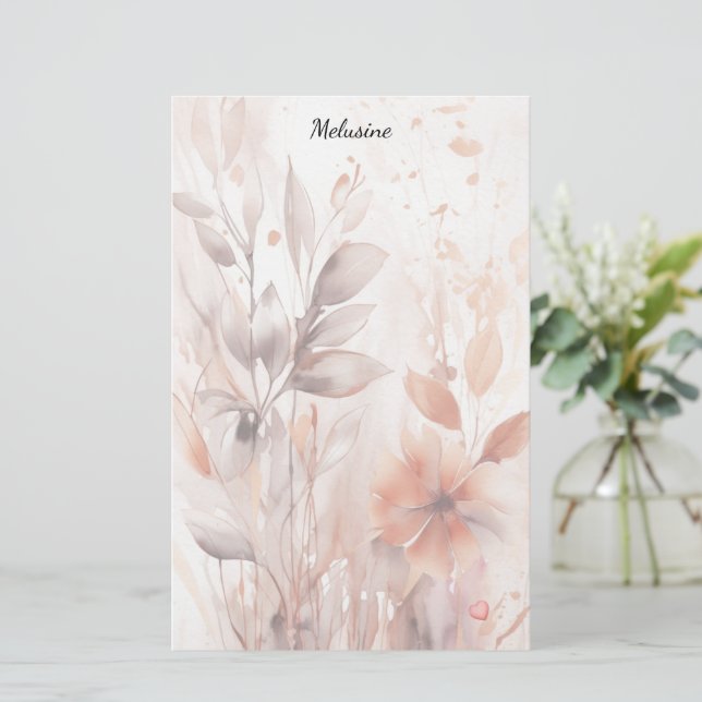 Blossoms and Leaves Stationery (Standing Front)