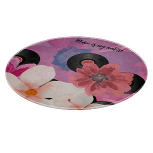 Blossoms and Vinyl  Cutting Board