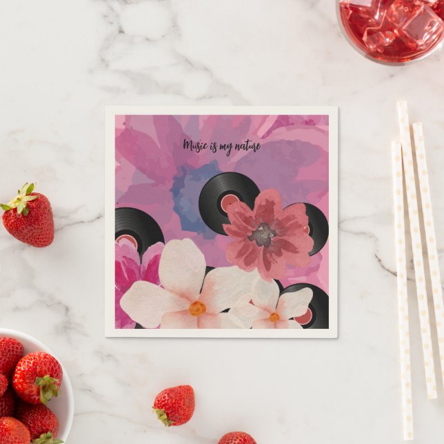 Blossoms and Vinyl  Napkin (Insitu)