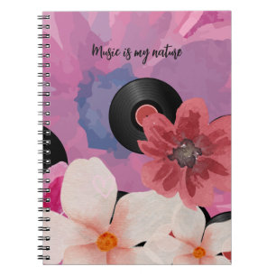 Blossoms and Vinyl  Notebook