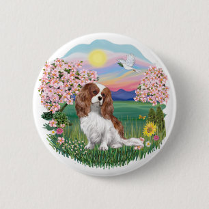 Blossoms - Blenheim Cavalier 6 Cm Round Badge