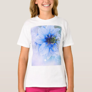 blossoms blue sparkle cute smile girly girls girl T-Shirt