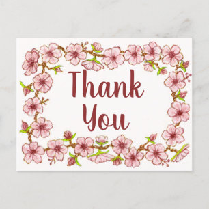 Blossoms Border~Thank You Card 3