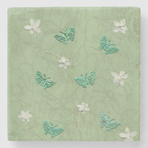 Blossoms & Butterflies Stone Coaster