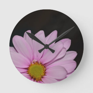 Blossoms Daisy Flowers Peace Love Nature Destiny Round Clock