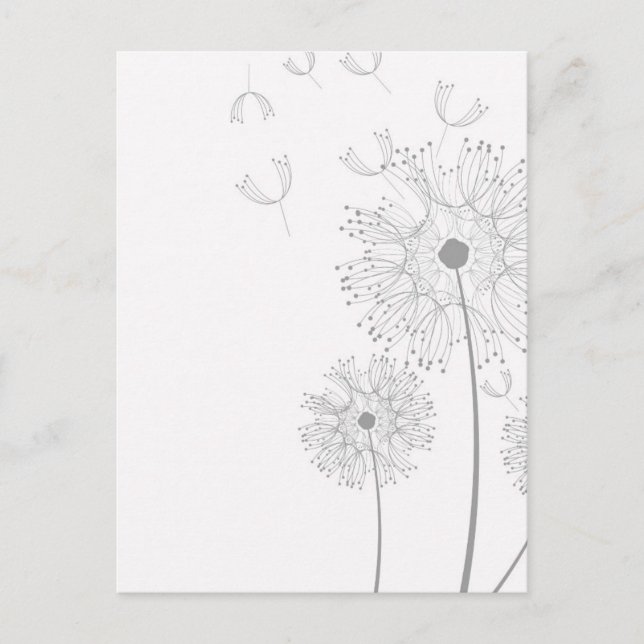 Blossoms Dandelion Flowers Peace Love Destiny Postcard (Front)