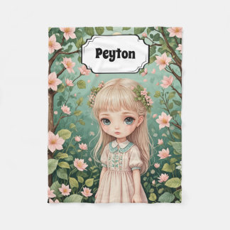 Blossom's Embrace Personalised Fleece Blanket