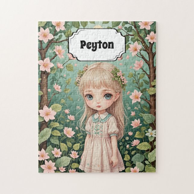 Blossom's Embrace Personalised Jigsaw Puzzle (Vertical)