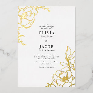 Blossoms Floral Wedding Design Invitation