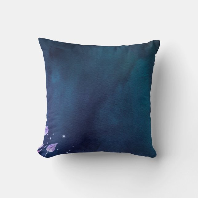 Blossoms flower paper vintage cushion (Front)