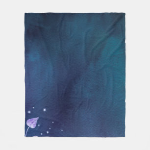 Blossoms flower paper vintage fleece blanket