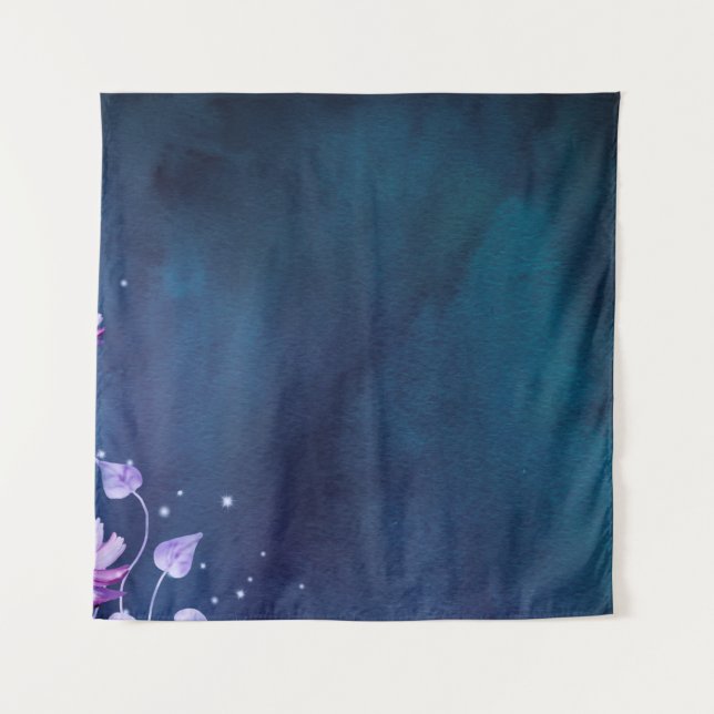 Blossoms flower paper vintage tapestry (Front)